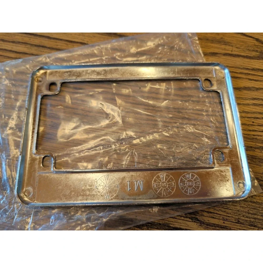 Riding For The Son - Metal Motorcycle License Plate Frame Chrome Tag Cover